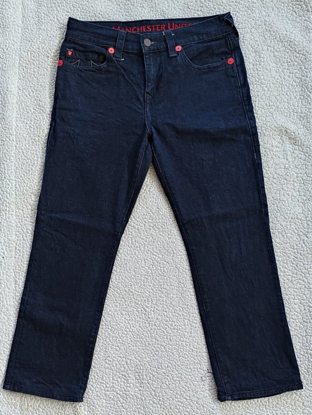 mens true religion x manchester united ricky straight jean